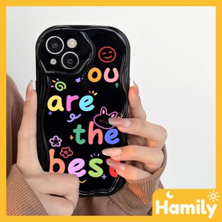 iPhone 11 Case Soft TPU Curved Wave Case Glossy Black Cartoon Color English Alphabet Camera Protection Shockproof Compatible with iPhone 14 13 12 11 pro max 7 8 plus x xs xr