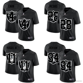 เสื้อกีฬาแขนสั้น ลายทีมชาติฟุตบอล Las Vegas Raiders NFL Jackson Carr Ruggs Jacobs พลัสไซซ์ PN2 NP2