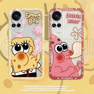 เคสโทรศัพท์มือถือ ซิลิโคนนิ่ม แบบใส ลายการ์ตูนสพันจ์บ็อบ แพทริก สตาร์ แฟชั่น สําหรับ OPPO Reno10 Pro Reno10 Reno10 Pro+ 5G Reno 10 Pro 5G