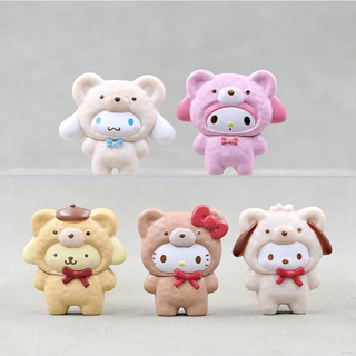 ฟิกเกอร์ Sanrio Melody Purin Pochacco Cinnamoroll DIY ของเล่นสําหรับเด็ก 5 ชิ้น