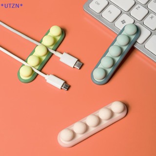 Utzn&gt; คลิปซิลิโคน สําหรับจัดเก็บสายเคเบิล USB เมาส์ หูฟัง เดสก์ท็อป