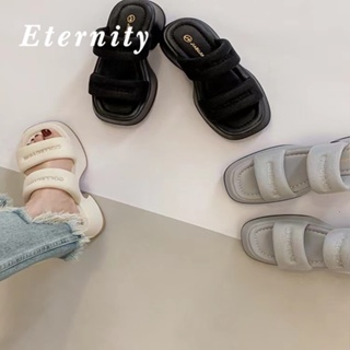 Eternity  รองเท้าส้นสูง สบายๆ แฟชั่น ส้นหนา รองเท้าแตะผู้หญิง แฟชั่น รองเท้าแตะ หนามาก นุ่ม สบายสุดๆ 2023 ใหม่ 30Z071109 Chic Comfortable พิเศษ ทันสมัย B28G0PD 36Z230909