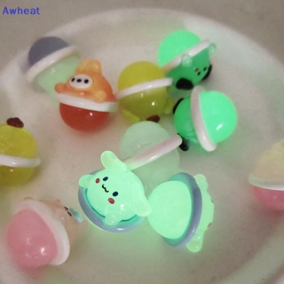 Awheat จี้พวงกุญแจเรซิ่น รูปสัตว์ Ch Cabochons เรืองแสง 2 ชิ้น