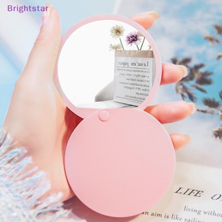 Brightstar ใหม่ กระจกแต่งหน้า ขนาดเล็ก แบบพกพา พับได้ สร้างสรรค์