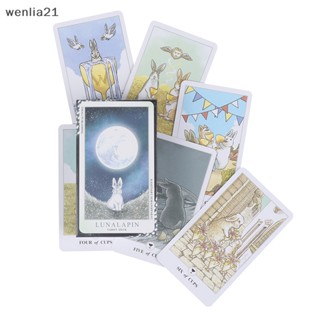 [wenlia21] ไพ่ทาโรต์ Lunalapin Rabbit Tarot Deck สําหรับงานปาร์ตี้ 78 ชิ้น