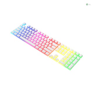 [พร้อมส่ง] Ajazz PBT ปุ่มกดคีย์บอร์ด 108 คีย์ PBT พร้อมมือฝ้า สําหรับคีย์บอร์ด Mechanical สีขาว