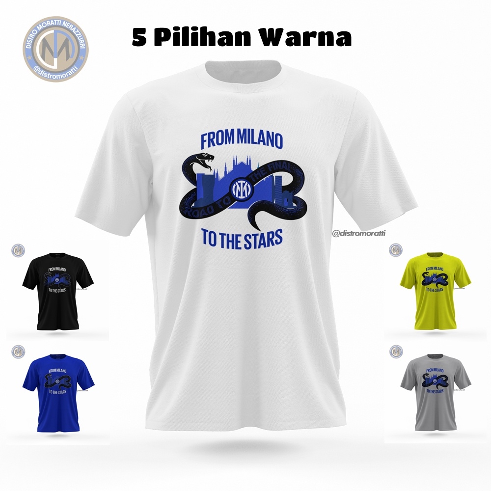 ดีมาก เสื้อยืด ลาย Baju KAOS จาก MILANO ไป THE STARS FINAL UCL ISTANBUL INTER VS CITY 2023 ขนาดจัมโบ