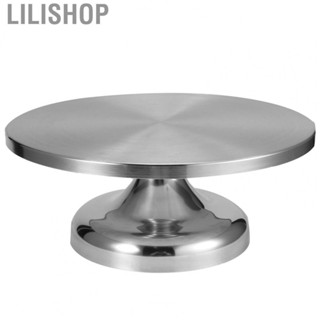 Lilishop 304 Stainless Steel Revolving Cake Base Stand Turntable Kitchen Baking Acc ZI