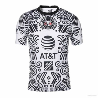 เสื้อกีฬาแขนสั้น ลายทีมชาติฟุตบอล Mexican League Club America ทรงหลวม พลัสไซซ์ 2020-2021