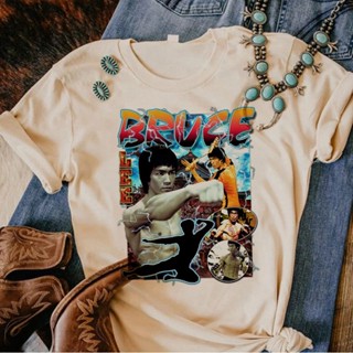 เสื้อยืด พิมพ์ลาย Bruce Lee แฟชั่นฮาราจูกุ สไตล์สตรีท สําหรับผู้หญิง