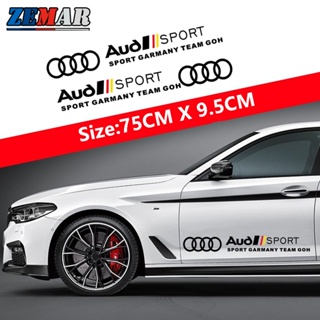 สติกเกอร์ กันน้ํา ป้องกันรอยขีดข่วน สําหรับติดตกแต่งประตูรถยนต์ Audi A3 8l A1 Q5 TT mk2 A5 A4 B7 B8 B5 A6 C7 C6 Q7 Q3 Q2 E-tron