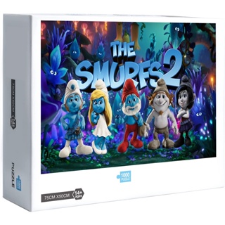 จิ๊กซอว์ The Smurfs 2 Gutsy Smurf ของเล่นเสริมการศึกษา สําหรับเด็ก และผู้ใหญ่ 1000 ชิ้น