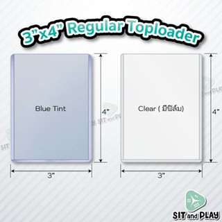 Clear Regular Toploader กรอบแข็ง ขนาด 3x4 นิ้ว 35pt สำหรับใส่การ์ดขนาดมาตรฐาน การ์ดโปเกมอน, MTG, One Piece, Buddyfight