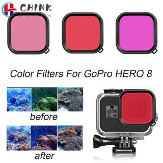 ฟิลเตอร์เลนส์โพลาไรเซอร์ ป้องกันรอย สีช็อค สําหรับกล้อง GoPro HERO 8