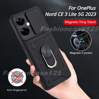 เคสโทรศัพท์มือถือ กันกระแทก พร้อมแหวนแม่เหล็ก สําหรับ OnePlus Nord CE 3 lite 5G 2023 Nord CE 3Lite CE3 CE3lite 3 lite NordCE3Lite 5G