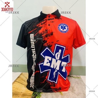 เสื้อโปโลพิมพ์ลายกู้ชีพ EMT