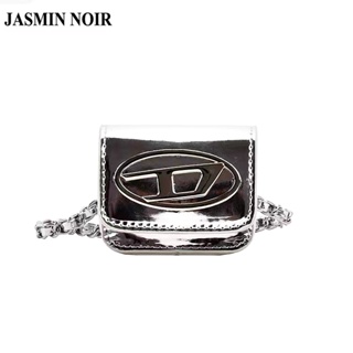 Jasmin NOIR กระเป๋าสะพายไหล่ หนัง PU แต่งสายโซ่ ขนาดเล็ก สําหรับผู้หญิง