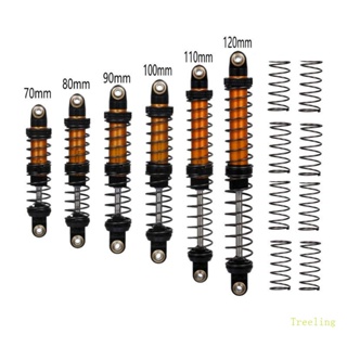 Treeling โช๊คอัพน้ํามันโลหะ สําหรับรถไต่หินบังคับ 1 10 TRX-4 SCX10 90046 D90 CC01 HSP 4 ชิ้น