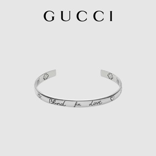 [พร้อมกล่องบรรจุภัณฑ์] พร้อมส่ง GUCCI GUCCI Blind สําหรับสร้อยข้อมือเงิน