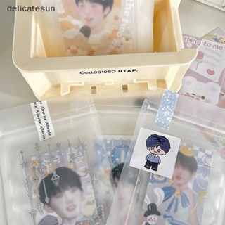 Delicatesun 10 ชิ้น ใส ซิปล็อค พลาสติก ถุงใส่บัตร พร้อมซิป ซีลเอง ใส ซิปล็อค โพลี Kpop ถุงบรรจุภัณฑ์ ดี