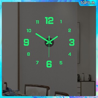 Simple Luminous Digital Wall Clock European Mute Home Decor Wall Lamp Diy Study Living Room Hole-free Wall Sticker Clock top111.th