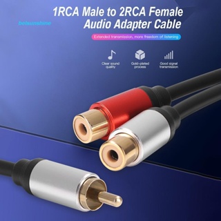 อะแดปเตอร์แยกสายเคเบิลเสียงสเตอริโอ 1 ตัวผู้ เป็น 2-RCA ตัวเมีย [belsunshine.th]