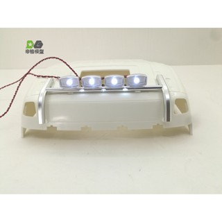 ไฟโดม LED CNC โลหะ ทรงสี่เหลี่ยม อะไหล่อัพเกรด สําหรับรถบรรทุกบังคับ 1/14 Tamiya Trailer Tipper Volvo 56360 3v