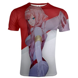 เสื้อยืด พิมพ์ลายอนิเมะ Darling In The Franxx แฟชั่นสตรีท อินเทรนด์