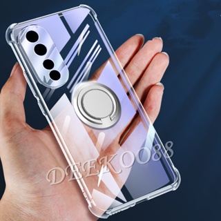 เคสโทรศัพท์มือถือแบบนิ่ม TPU ใส กันกระแทก พร้อมแหวนขาตั้ง สําหรับ Honor 90 Lite 70 X9a X8a X7a Magic5 Magic4 Ultimate Pro 5G 4G Honor90