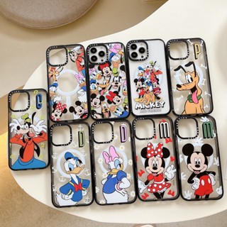 Casetify เคสโทรศัพท์มือถืออะคริลิคแข็ง แบบใส ลาย Disney Mickey and Friends สําหรับ iPhone 14 13 12 11 Pro Max Plus