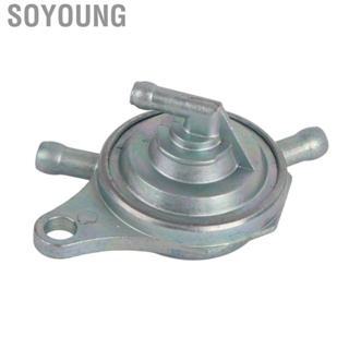 Soyoung car oil catch tank gasoline Fuel Petcock Tap Valve 3‑Way Self‑Priming Switch Aluminum Alloy Replacement for GY6 50cc