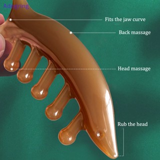 [Adegring] หวีนวดศีรษะ เรซินธรรมชาติ รูปฉลาม สําหรับนวดคลายเครียด
