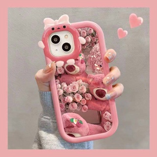 เคสโทรศัพท์มือถือ ลายมอนสเตอร์ สตรอเบอร์รี่ หมี สําหรับ Apple Iphone 1413promax Xr 2678plus