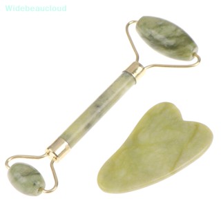 Widebeaucloud Roller และ Gua Sha เครื่องมือโดย Scraper Massager พร้อมหินสําหรับใบหน้าที่ดี