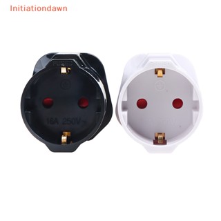 [Initiationdawn] อะแดปเตอร์แปลงปลั๊ก EU Euro 2 Pin เป็น UK 3 Pin AC สากล สําหรับเดินทาง