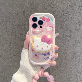 ใหม่ เคสโทรศัพท์มือถือนิ่ม กันกระแทก ลายคิตตี้ สีครีม สําหรับ iPhone14 pro max iPhone13 12 11 15 IPhone14promax 13 12 11 xsmax