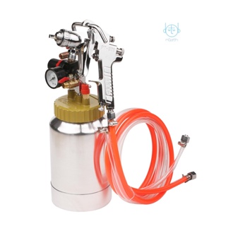 [mjia] 2L Pressure Pot Tank with Air Spray  and Regulator for Natural Stone Sprayer Putty Sprayer Paint Sprayer 3.0mm Pore Diameter (Seal ring color send randomly)