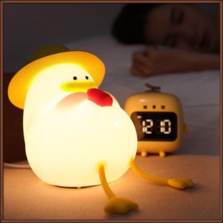 Jaz โคมไฟกลางคืน Led รูปเป็ดน่ารัก หรี่แสงได้ 3 ระดับ ชาร์จ Usb สีสันสดใส สําหรับเด็กผู้ชาย และเด็กผู้หญิง