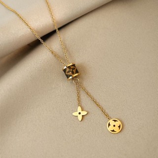 เครื่องประดับ สร้อยคอยาว สีทอง แฟชั่นสําหรับผู้หญิง