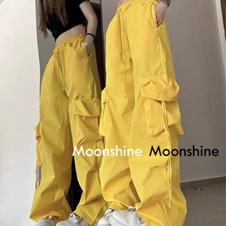 Moon  กางเกงขายาว คาร์โก้ กางเกง เชือกอเมริกันคลาสิค Cargo pants 2023 NEW 072162 ทันสมัย ทันสมัย ทันสมัย พิเศษ A90M04U 36Z230909