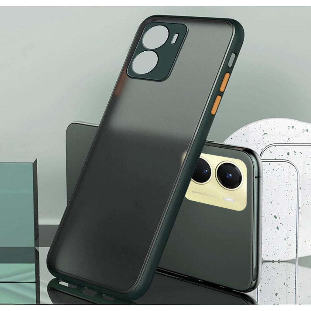 เคส Vivo Y16 สำหรับวีโว่ ขอบสีผิวด้าน กันกระแทก นิ่ม TPU Case