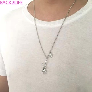 Back2life สร้อยคอโซ่ จี้รูปสัตว์ เรียบง่าย โลหะผสม สําหรับผู้ชาย ผู้หญิง