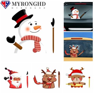 Myronghd ป้ายแท็ก PVC ลายคริสต์มาส สําหรับติดตกแต่งหน้าต่างรถยนต์