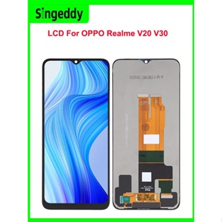 หน้าจอแสดงผล LCD ดิจิทัล แบบเปลี่ยน สําหรับ OPPO Realme V20 V30