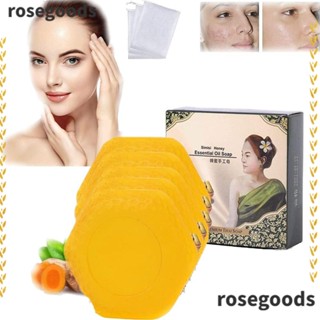 Rosegoods1 สบู่ก้อน จุดด่างดํา ร่างกาย สิว ใบหน้า ขมิ้น น้ําผึ้ง