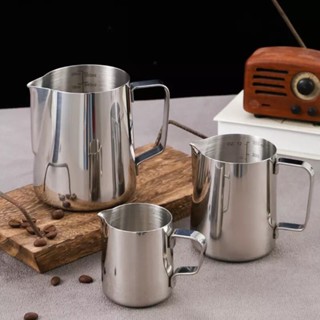 milk Pitcher Stainless steel 304 เหยือกสตีมฟองนม กาเทฟองนม  ขนาด 350ml มีสเกล