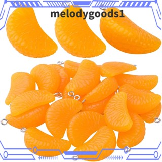 MELODYGOODS1 จี้เรซิ่น รูปผลไม้ สีส้ม สําหรับทําเครื่องประดับ ต่างหู