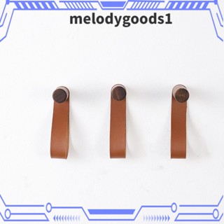 Melodygoods1 สายแขวนเสื้อโค้ท หนัง PU แบบไม้ สีดํา 3 ชิ้น 3 แพ็ค