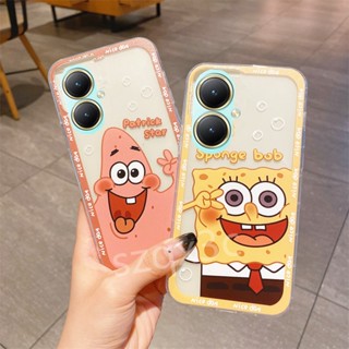 เคสโทรศัพท์มือถือ TPU นิ่ม กันตก ป้องกัน ลายการ์ตูน SpongeBob และ Patrick สําหรับ VIVO Y27 Y36 V27 V27e iQOO Z7x Z7 5G 4G 2023 Y27