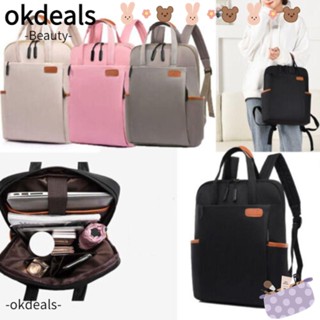 Okdeals กระเป๋าเป้สะพายหลัง ผ้าออกซ์ฟอร์ด ใส่แล็ปท็อปได้ จุของได้เยอะ สไตล์ลําลอง สําหรับเดินทาง